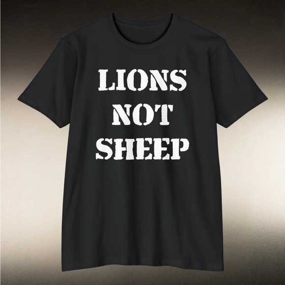 Lions Not Sheep Other - LIONS NOT SHEEP OG Black Graphic Tee